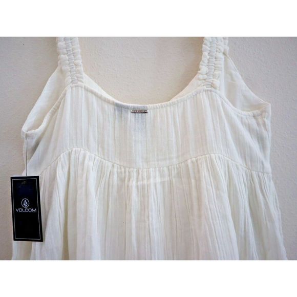 Volcom B1322309 Women's Sz XS Star White A Full Out Babydoll Cami Dress - Picture 4 of 10